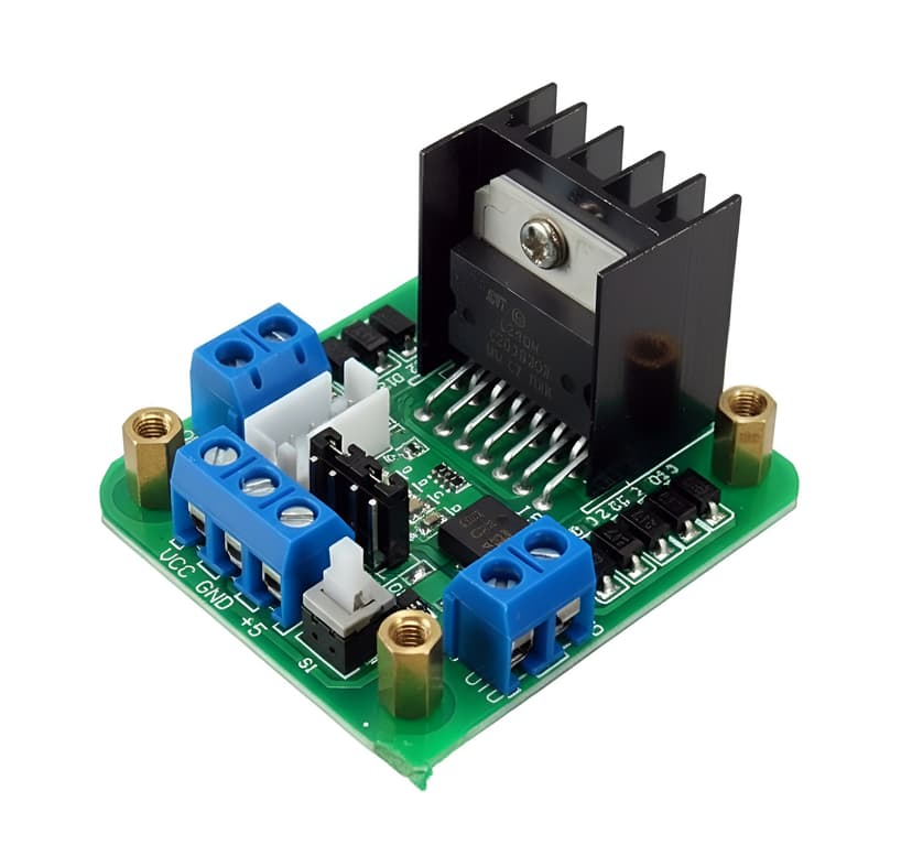 L298N H-Bridge Dual Motor Driver Green
